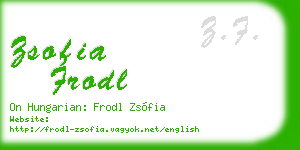 zsofia frodl business card